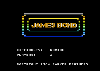 007 James Bond title screen for Atari 5200